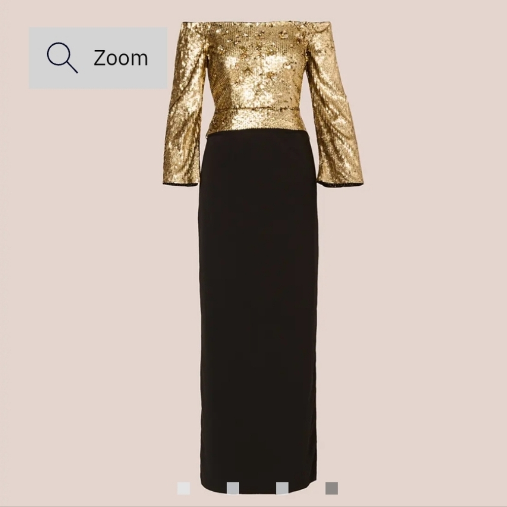 Adrianna Papell $349 Off Shoulder Beaded Maxi Dress - Picture 4 of 4